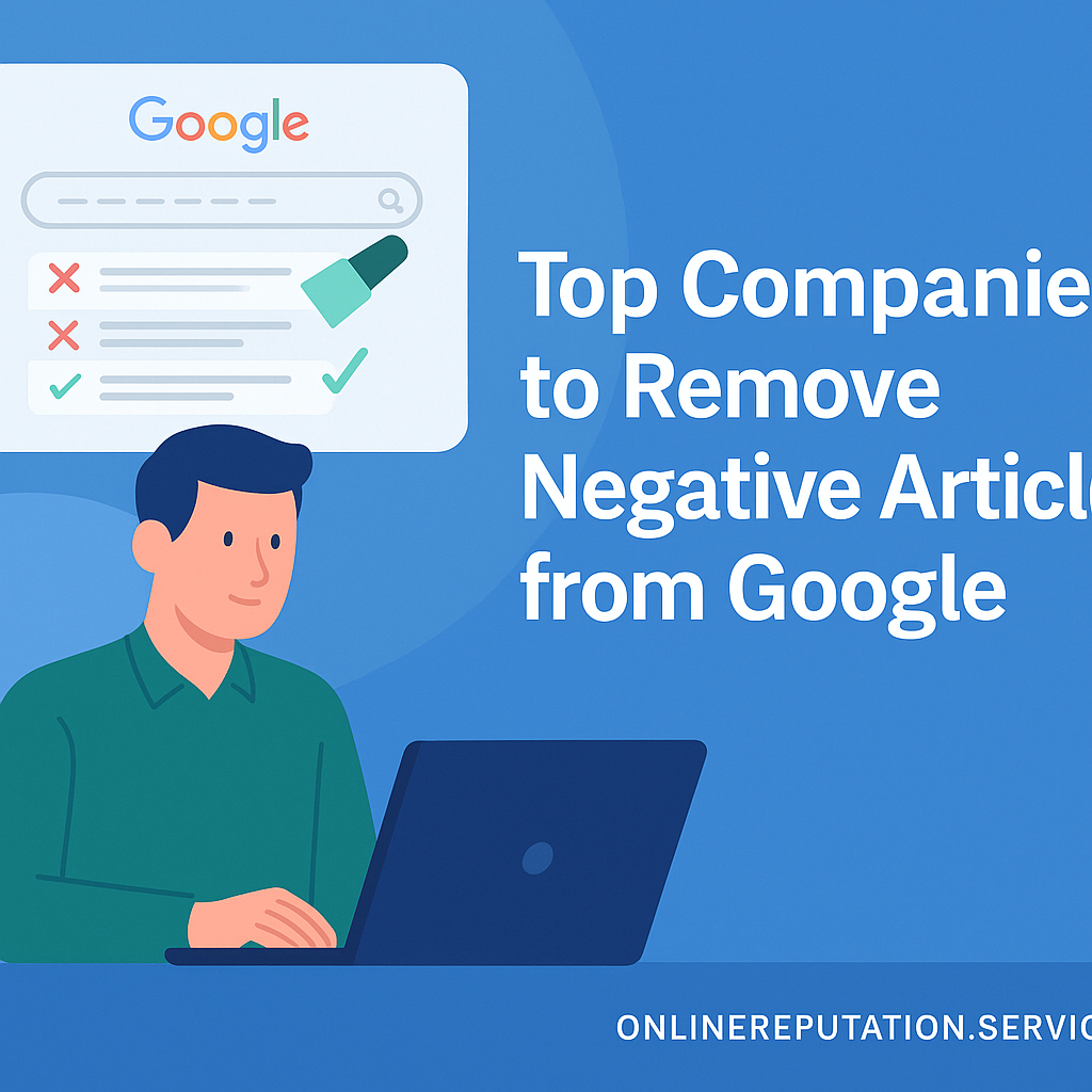 Online reputation management expert erasing harmful Google search results to highlight positive content – best companies to remove negative articles.